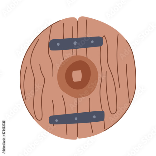 wooden wheel ancient cartoon. vintage wood, antique mill, first evolution wooden wheel ancient sign. isolated symbol vector illustration