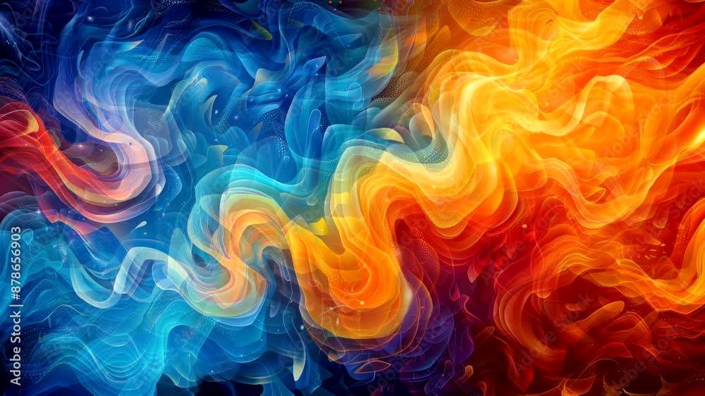Vibrant abstract swirls of red, orange, blue, and purple colors. Abstract art concept Vibrant abstract swirls of red, orange, blue, and purple colors. Abstract art concept