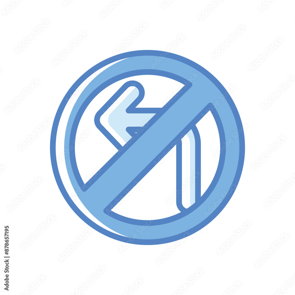 No U-Turn vector icon No U-Turn vector icon