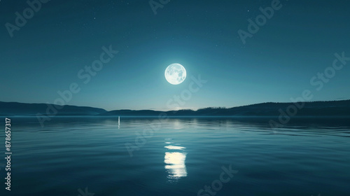 moon over the sea