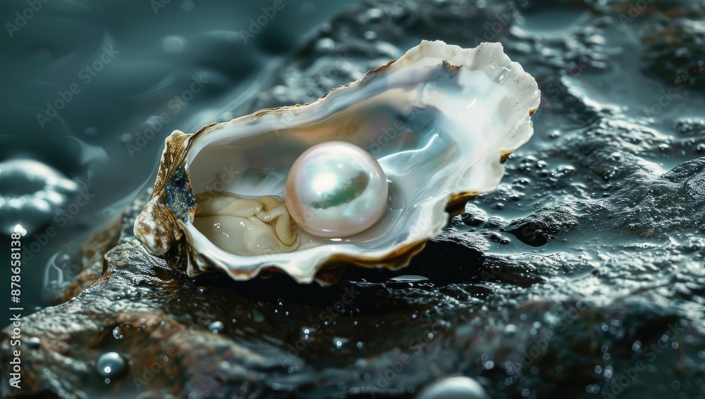 Natural Pearl in Open Oyster Natural Pearl in Open Oyster