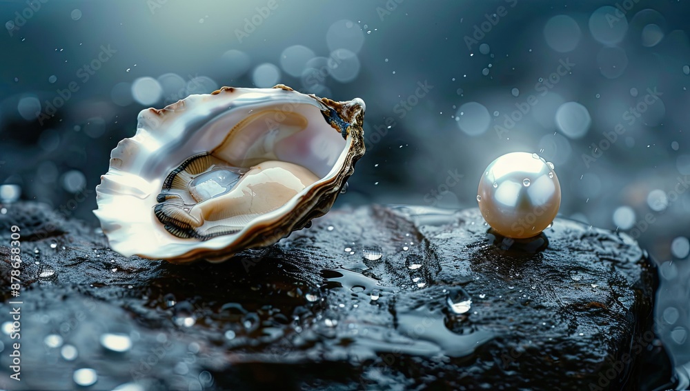 Natural Pearl in Open Oyster Natural Pearl in Open Oyster