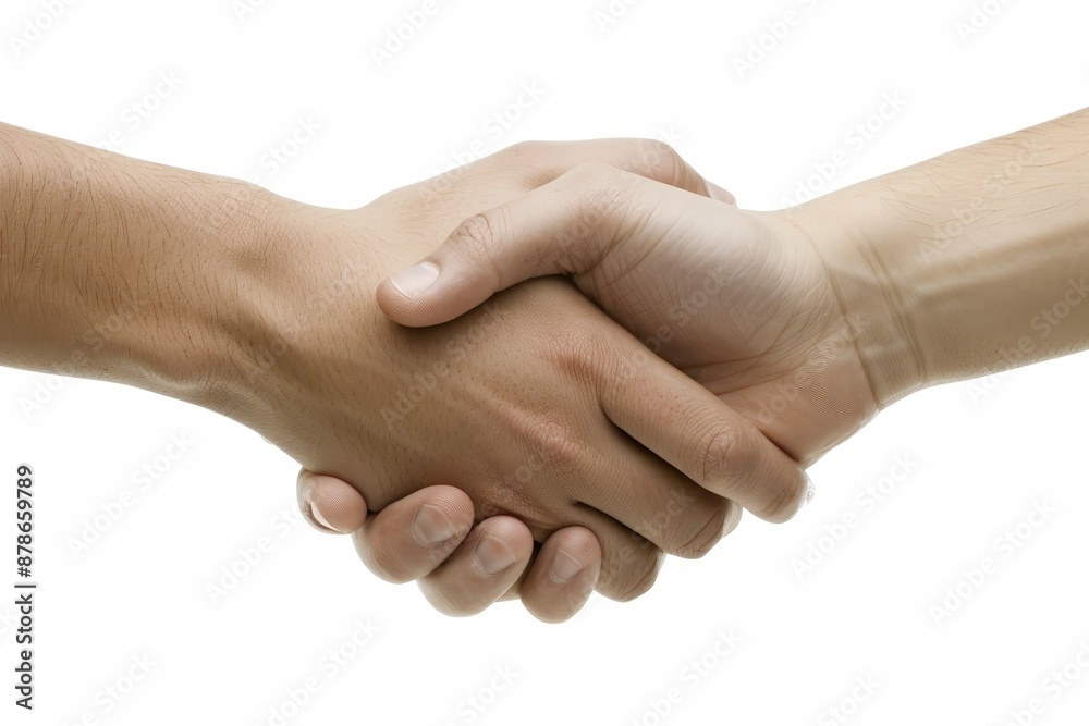 Two individuals in close-up view, shaking hands in a professional business setting, Building relationships with clients based on trust and communication Two individuals in close-up view, shaking hands in a professional business setting, Building relationships with clients based on trust and communication
