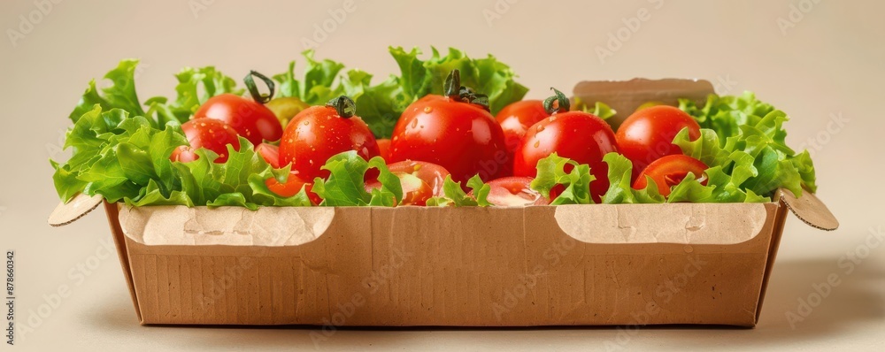 a compact food package, meal theme, beige background, isolated on white background a compact food package, meal theme, beige background, isolated on white background