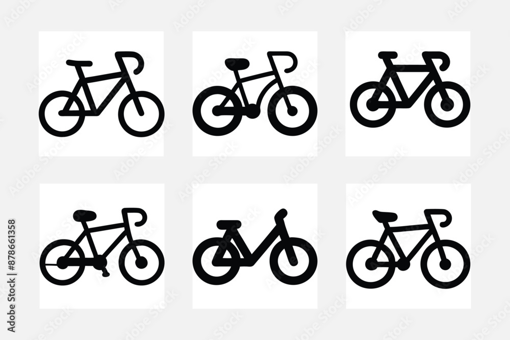 set of bicycles set of bicycles