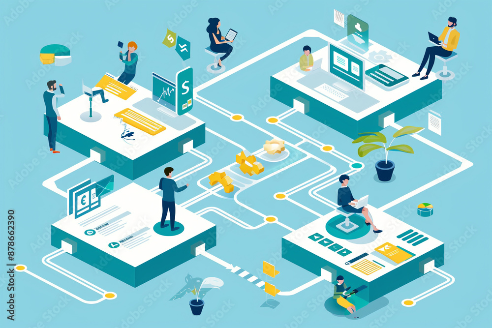 illustration social network concept