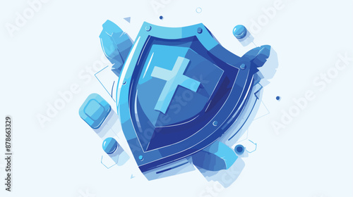 Antivirus vector line icon isolated on white backgroud