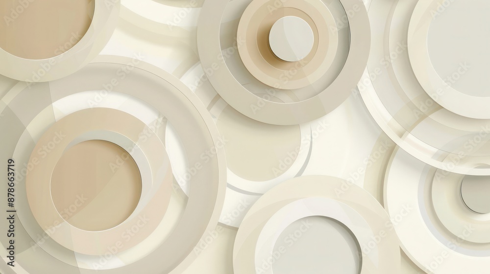 An abstract background with circular geometric patterns in a neutral palette, including shades of ivory, tan, and soft grey, arranged to create a tranquil, flowing visual effect. An abstract background with circular geometric patterns in a neutral palette, including shades of ivory, tan, and soft grey, arranged to create a tranquil, flowing visual effect.