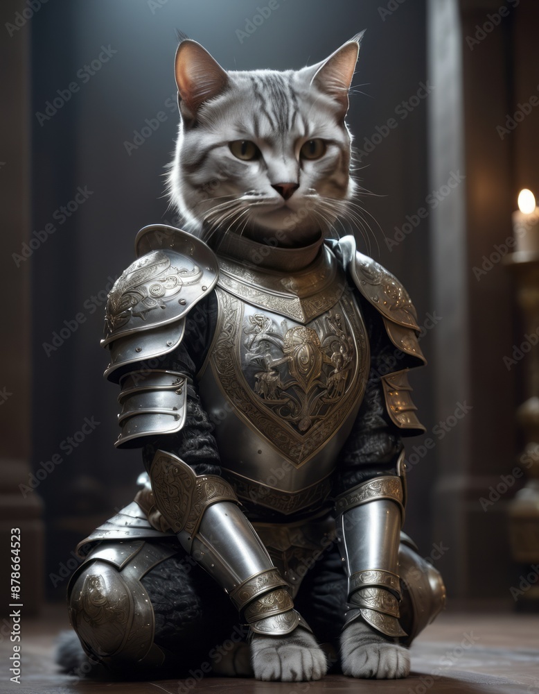 kneeling cat knight, portrait, finely detailed armor, intricate design, silver, silk, cinematic lighting, dramatic lighting, 4k
kneeling cat knight, portrait, finely detailed armor, intricate design, silver, silk, cinematic lighting, dramatic lighting, 4k