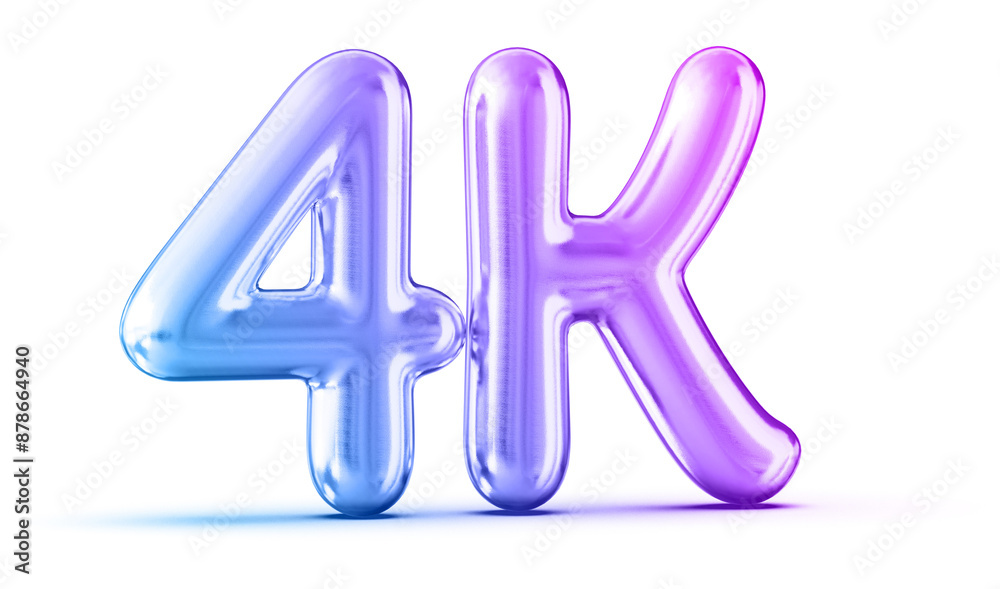 4k Followers Gradient Number 3D Render 4k Followers Gradient Number 3D Render