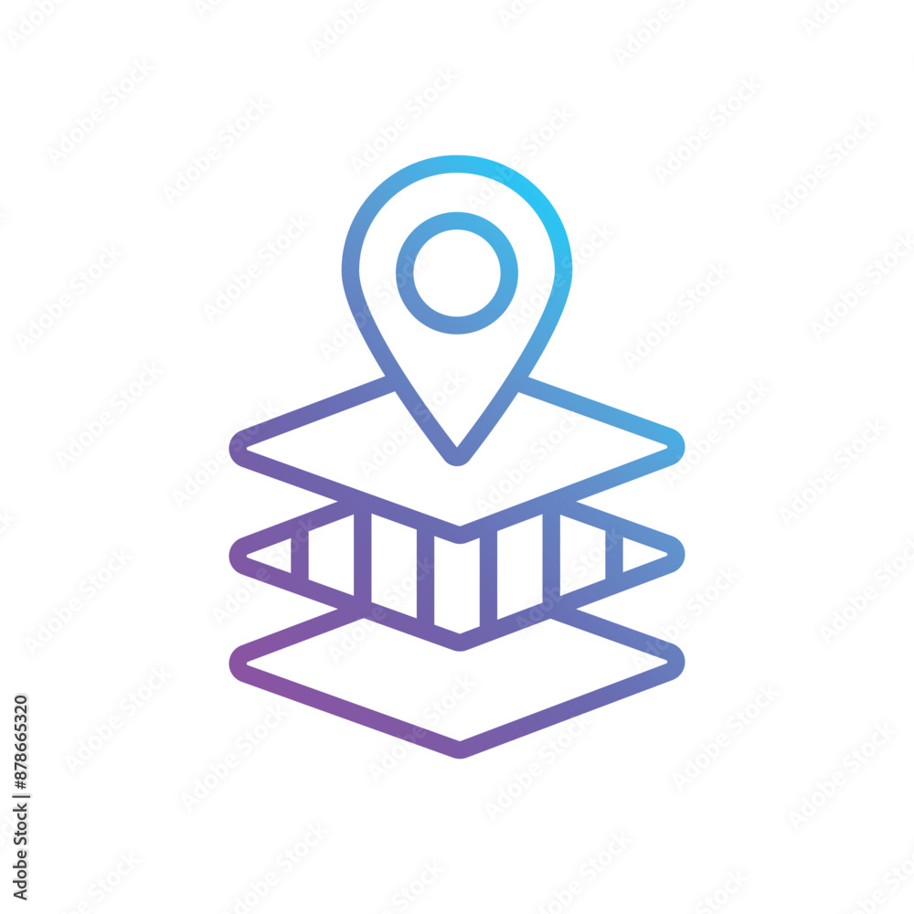Map Layers vector icon Map Layers vector icon