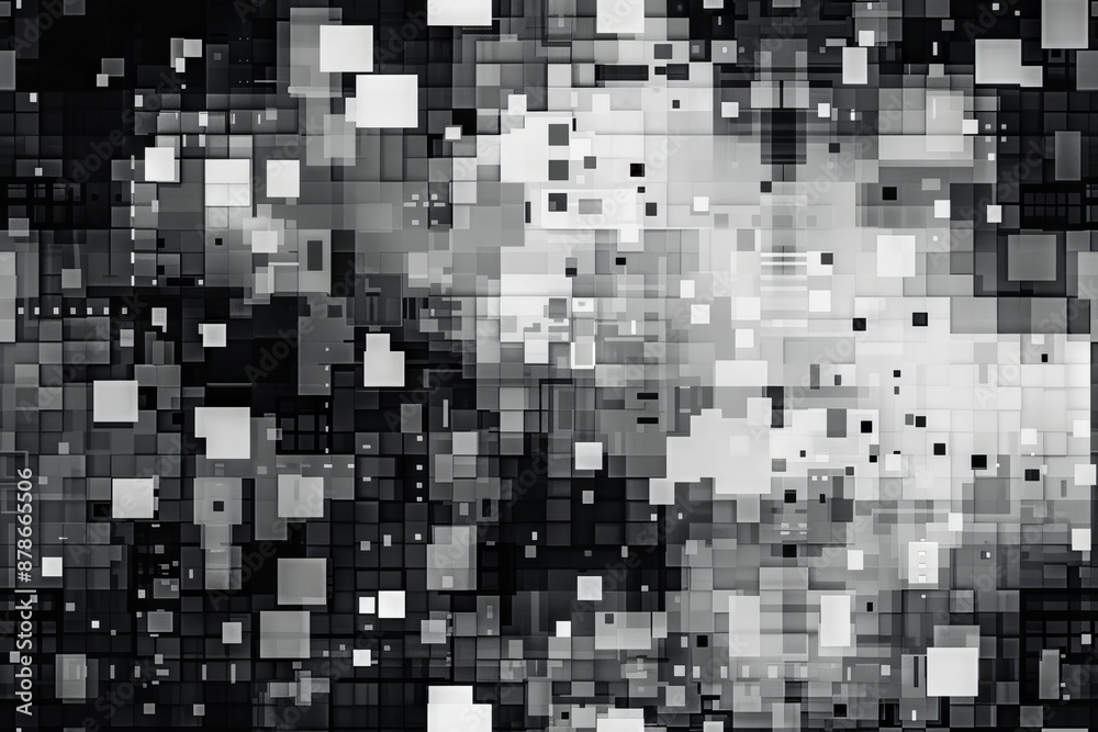 Abstract Pixelated Monochrome Background Abstract Pixelated Monochrome Background