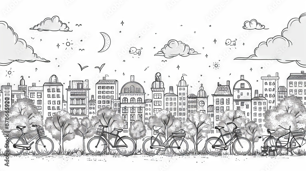 custom made wallpaper toronto digitalThe image shows a group of cyclists riding down a city street