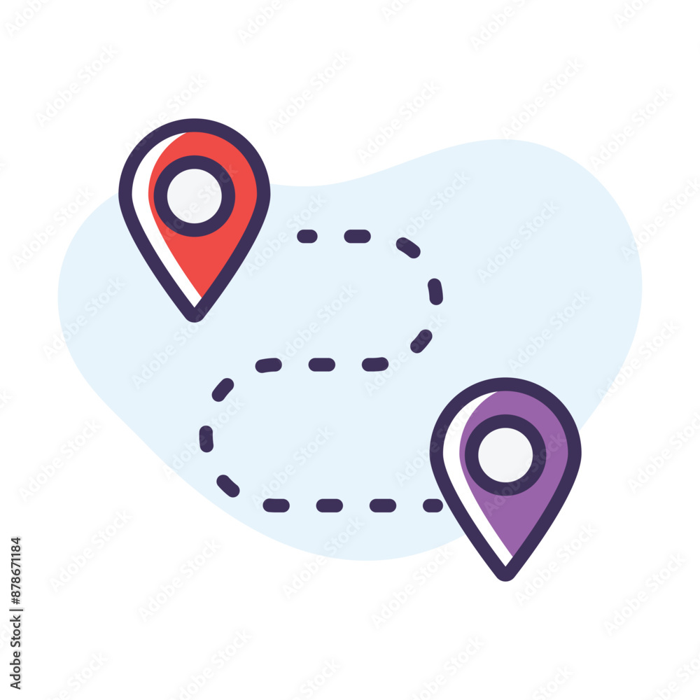 Route Path vector icon Route Path vector icon