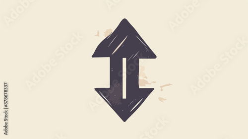 Arrow downward sketch icon for web mobile and 