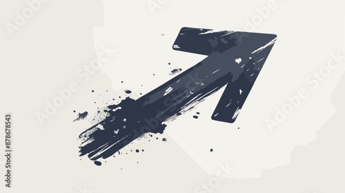 Arrow downward sketch icon for web mobile 