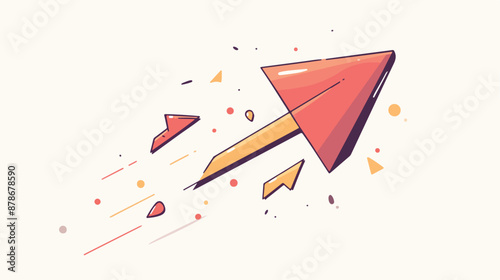 Arrow icon thin line for web and mobile modern minima