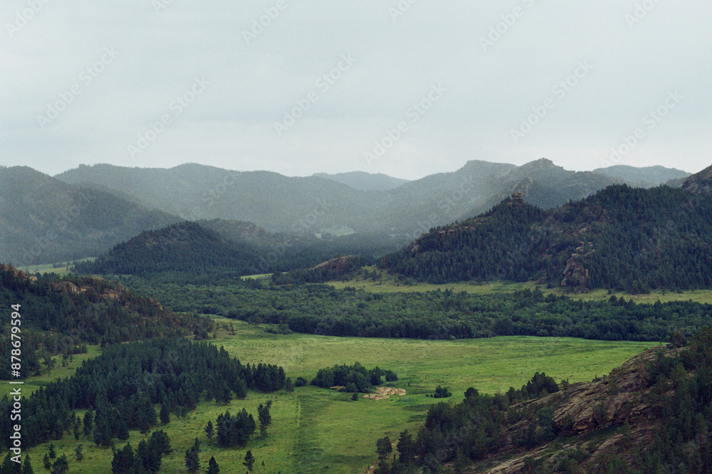 Landscape in the morning. Kazakhstan, Karkaralinsk. Film camera, Zenit-19 Landscape in the morning. Kazakhstan, Karkaralinsk. Film camera, Zenit-19