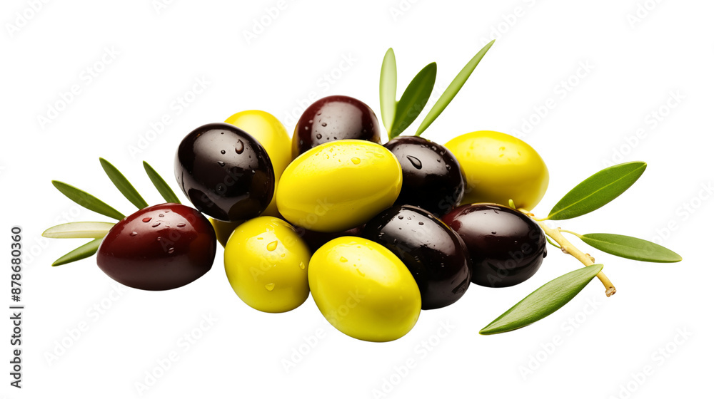 Set of delicious olives transparent background. Set of delicious olives transparent background.