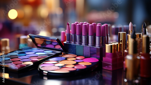 Colorful make-up products
