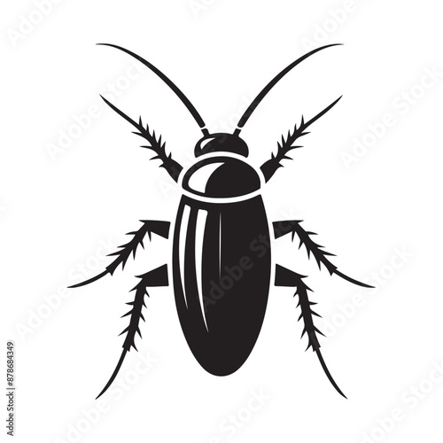 Cockroach silhouette vector illustration