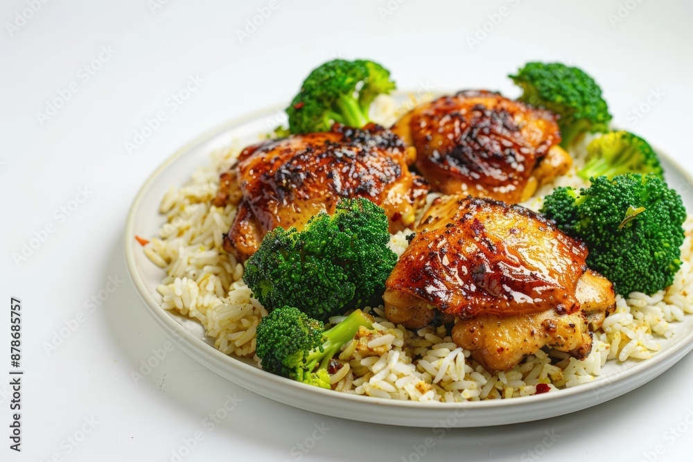 Dijon-Baked Chicken with Rice and Broccoli: A Visual Feast Dijon-Baked Chicken with Rice and Broccoli: A Visual Feast