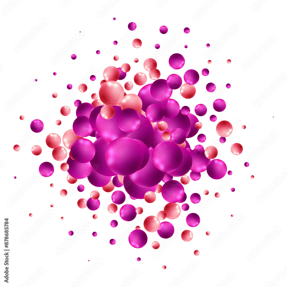 Background with color balls, blur effect. 3d round spheres. Geometric design elements circle ball pattern. Flying shapes in empty space. Design for poster, banner, placard. vector illustration. Eps 10 Background with color balls, blur effect. 3d round spheres. Geometric design elements circle ball pattern. Flying shapes in empty space. Design for poster, banner, placard. vector illustration. Eps 10