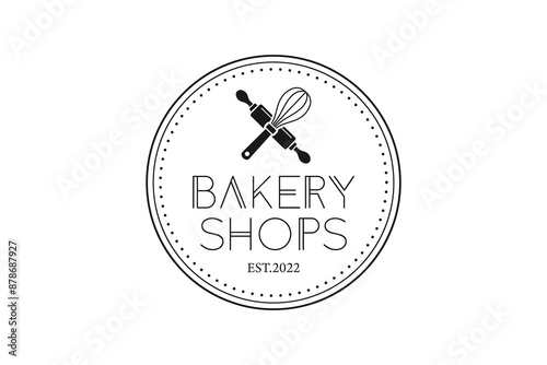Bakery shop dessert logo