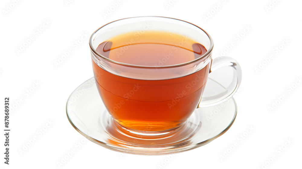 Transparent tea cup on isolated background Transparent tea cup on isolated background