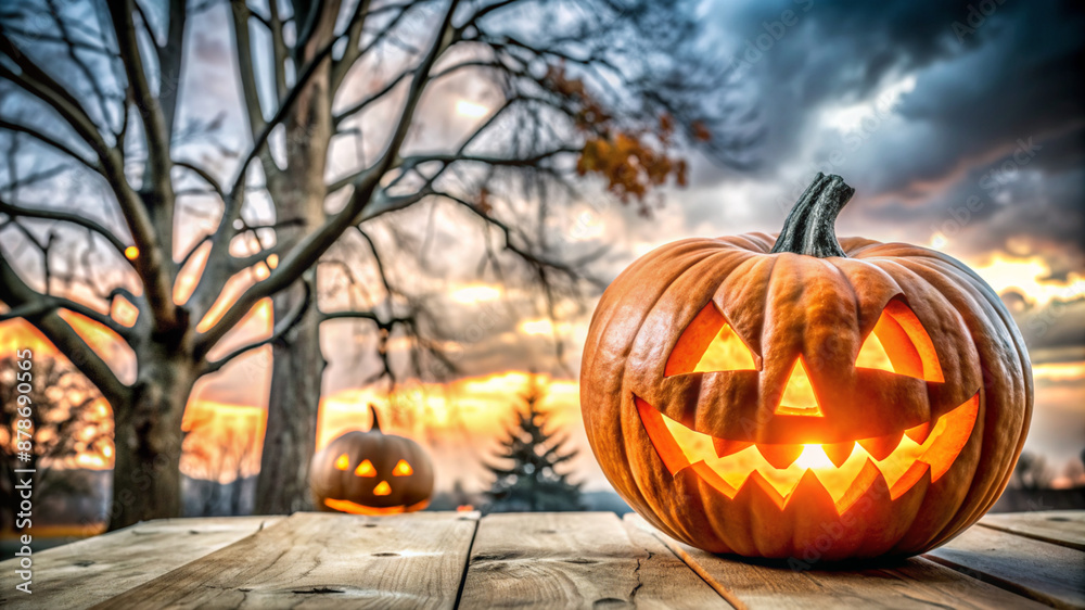 halloween pumpkin on a fence halloween pumpkin on a fence