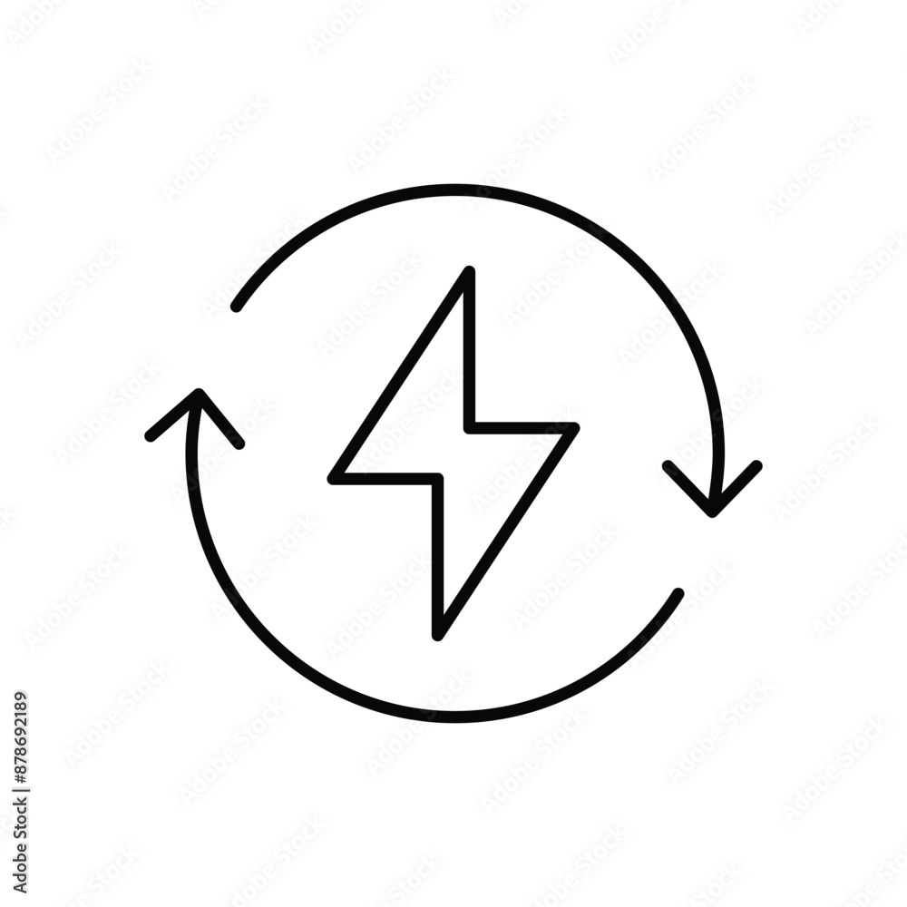 refresh line icon with white background vector stock illustration refresh line icon with white background vector stock illustration