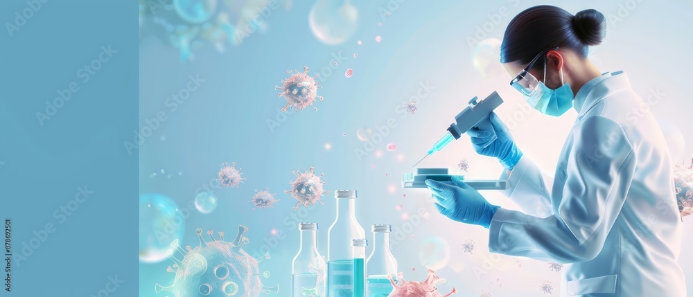 Obraz premium Advanced techniques in microbiology allow researchers to identify pathogens