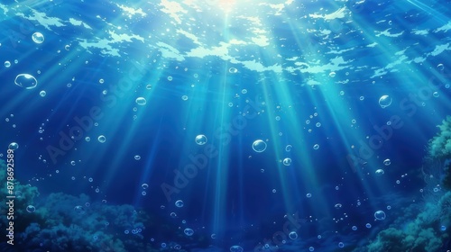 Sunlight Rays Under Water
