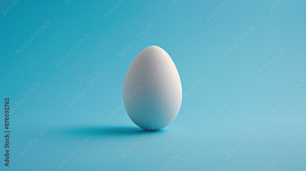 Fertilized egg shape on blue background Fertilized egg shape on blue background