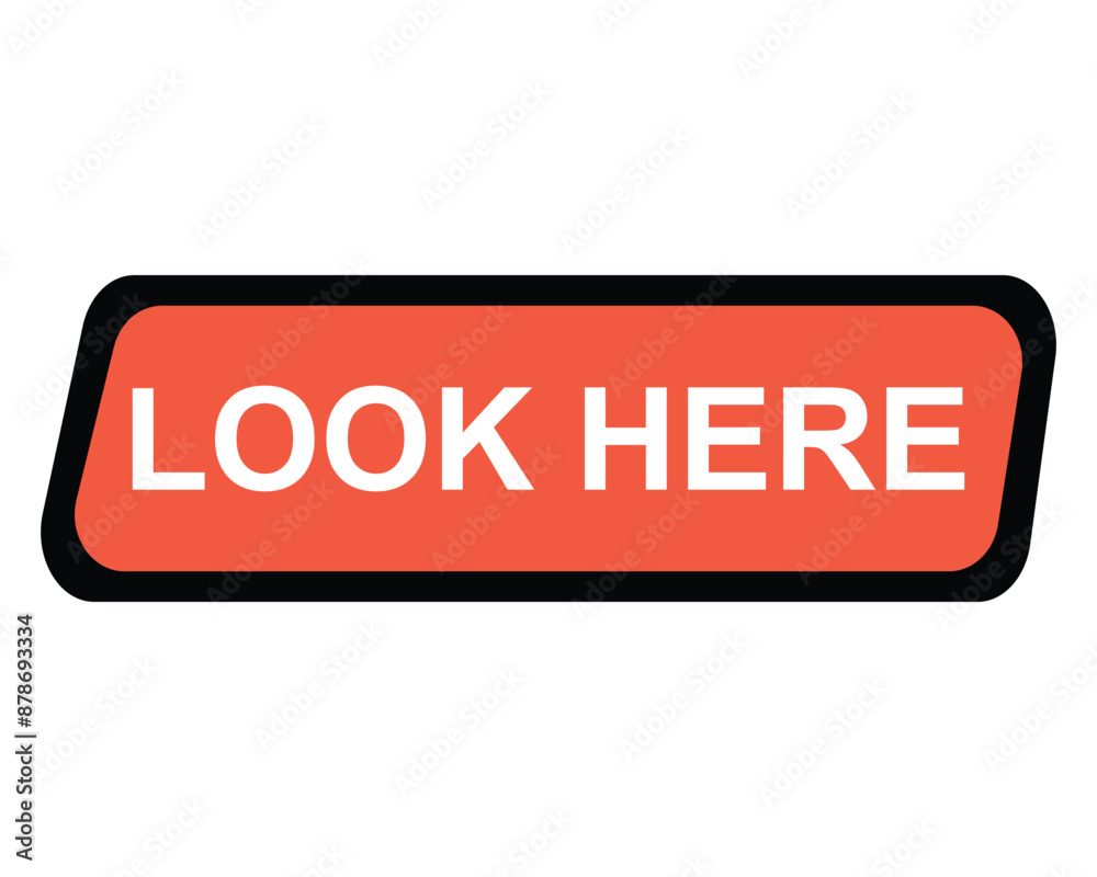 look here button on white background. look here button sign look here button on white background. look here button sign