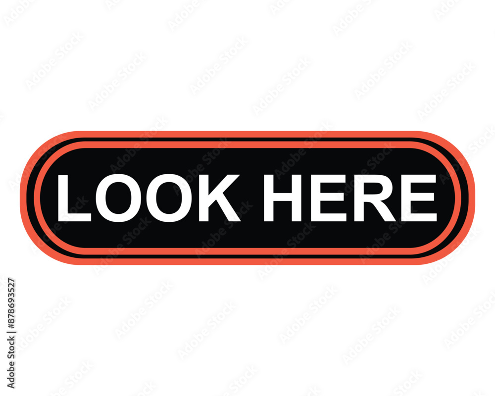look here button on white background. look here button sign look here button on white background. look here button sign