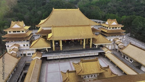 Shenwei Tiantaishan Monastery In Kaohsiung District, Taiwan, Aerial View photo