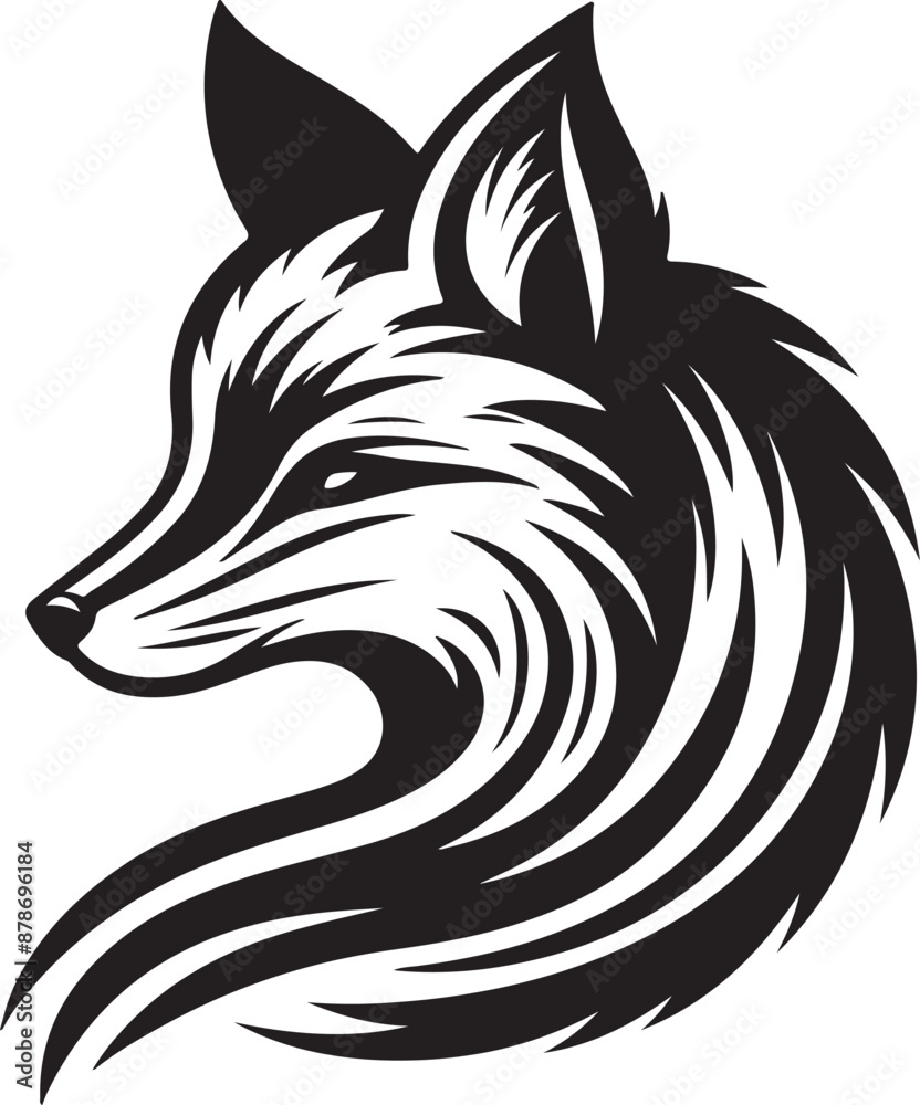 a minimalistic abstract fox head logo in a simple flat design style.eps a minimalistic abstract fox head logo in a simple flat design style.eps