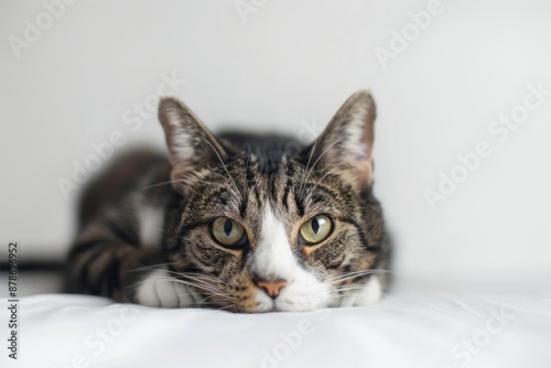 portrait of a  cat breed, with white background © GHArtwork