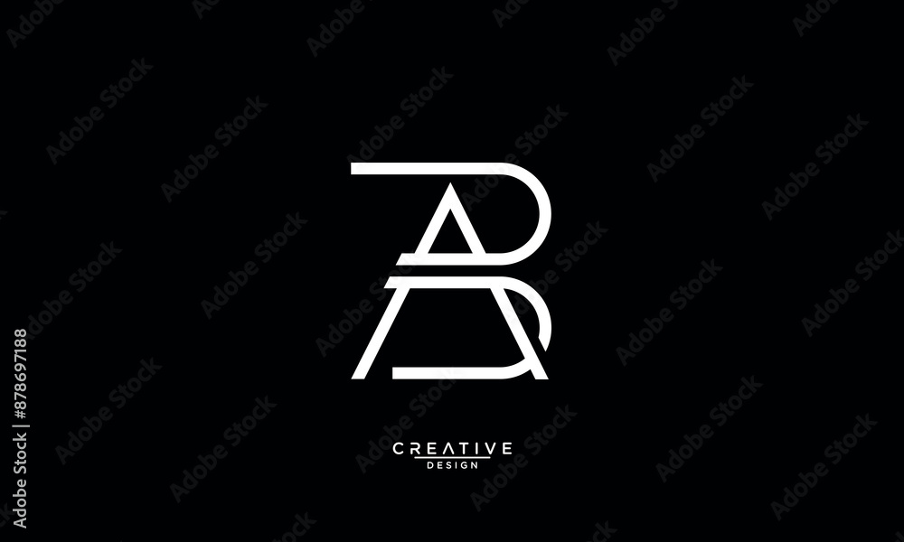 BA, AB, B, A, Abstract Letters Logo Monogram BA, AB, B, A, Abstract Letters Logo Monogram