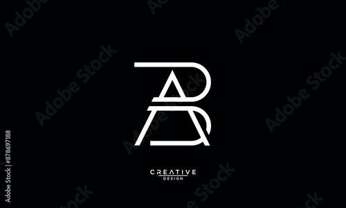 BA, AB, B, A, Abstract Letters Logo Monogram