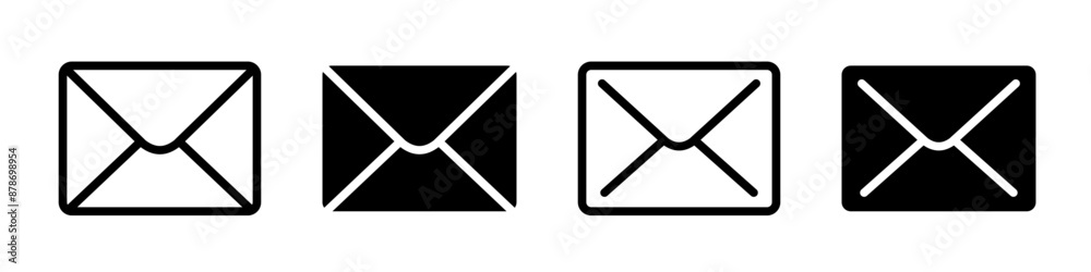Mail icon. Envelope icon set. Mail icon. Envelope icon set.