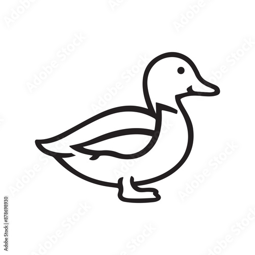 duck silhouettes, Lake Ducks Vector Silhouette, Duck silhouettes, duck vector collection, various poses, black isolated figures
 photo