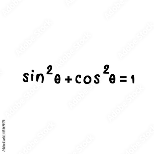 trigonometric formula_Pythagorean identities_sin sqaure cos square equal to one formula