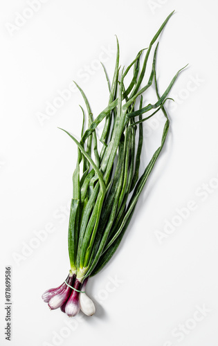 bunch of fresh red onions