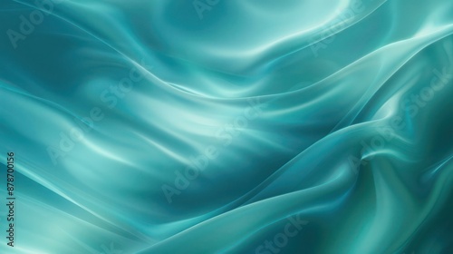 Abstract Background, gradient blurs with smooth transitions from deep blue to soft teal, creating a serene and calming atmosphere with seamless, fluid transitions.