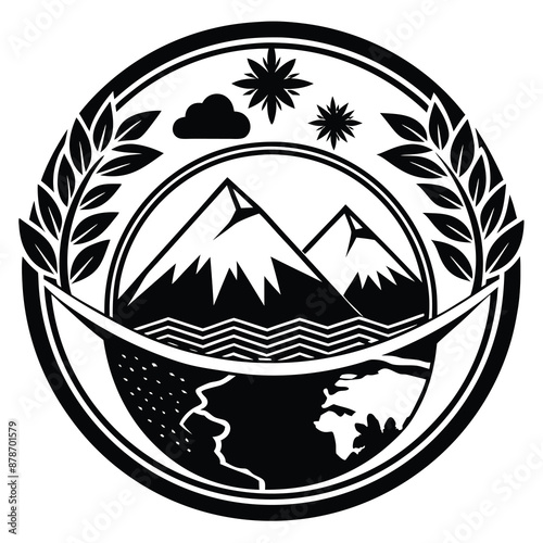 High Quality Flat Eco-Friendly Tourism Business Logo Vector Illustration