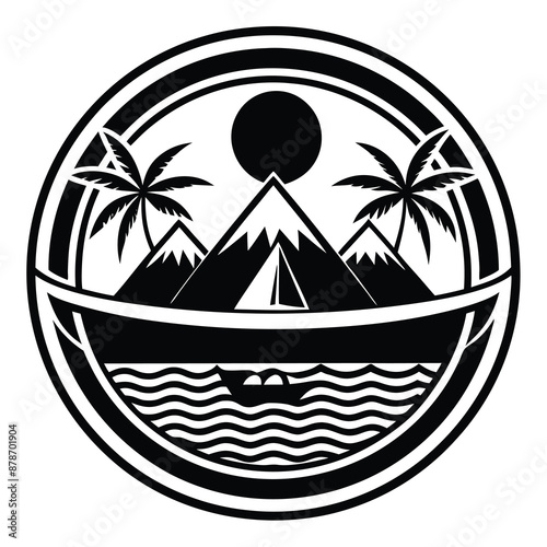 High Quality Flat Eco-Friendly Tourism Business Logo Vector Illustration