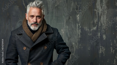 A man with silver hair and a beard stares intently into the camera