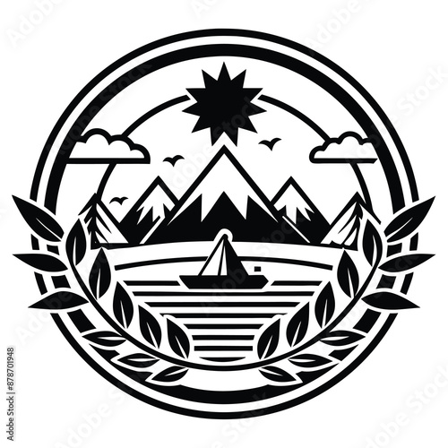 High Quality Flat Eco-Friendly Tourism Business Logo Vector Illustration